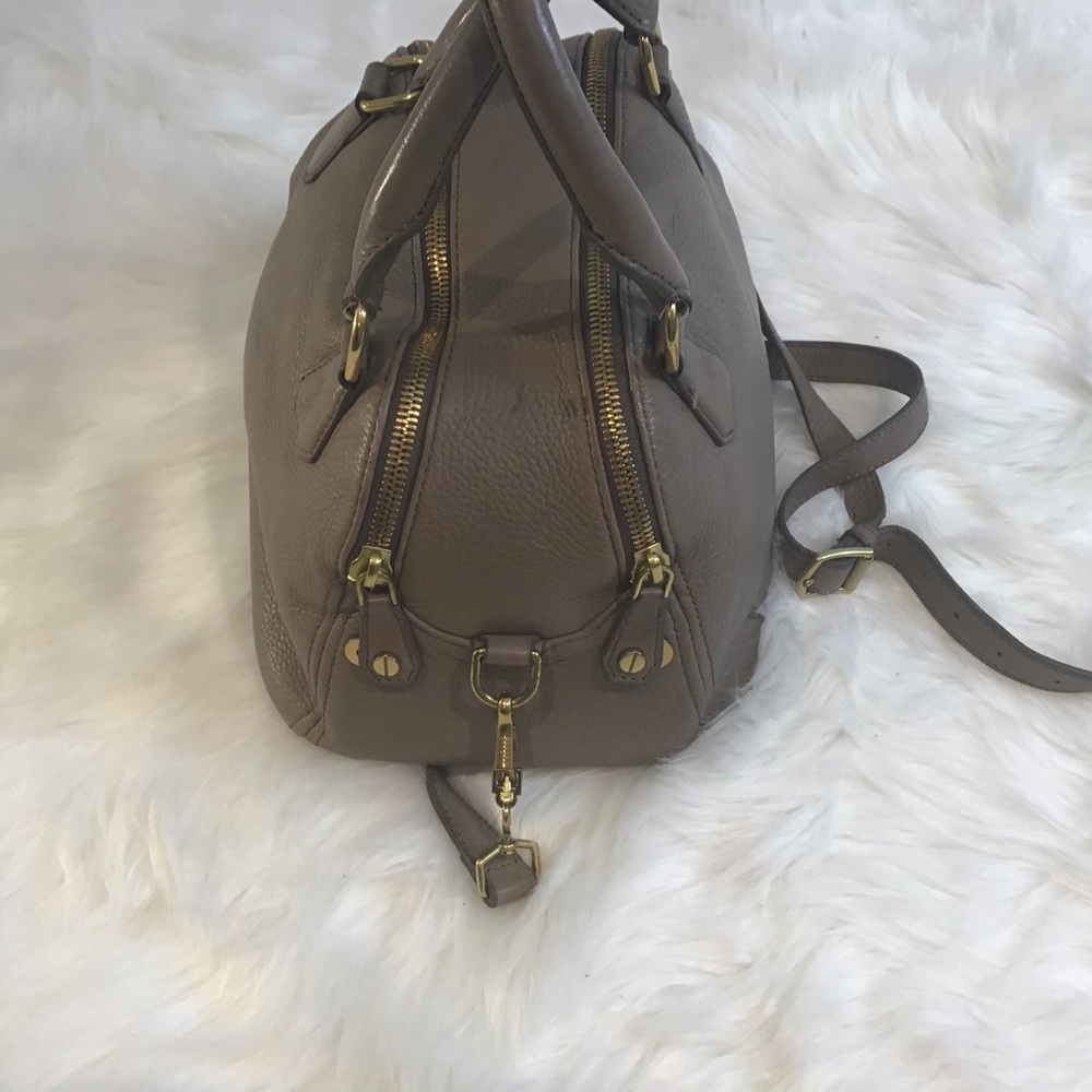 J CREW PEBBLED LEATHER MED SATCHEL TAUPE - Picture 4 of 11
